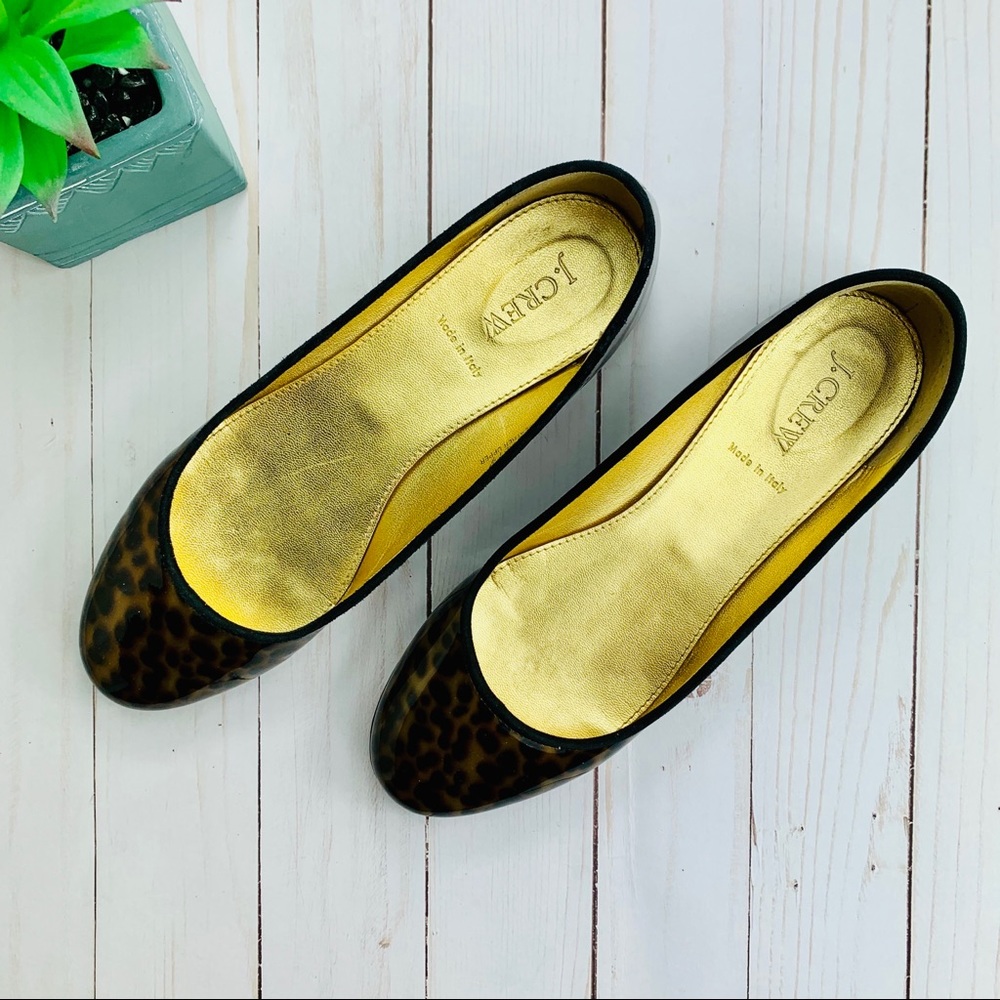 J. Crew Cheetah Print Flats EUC - Size 8
